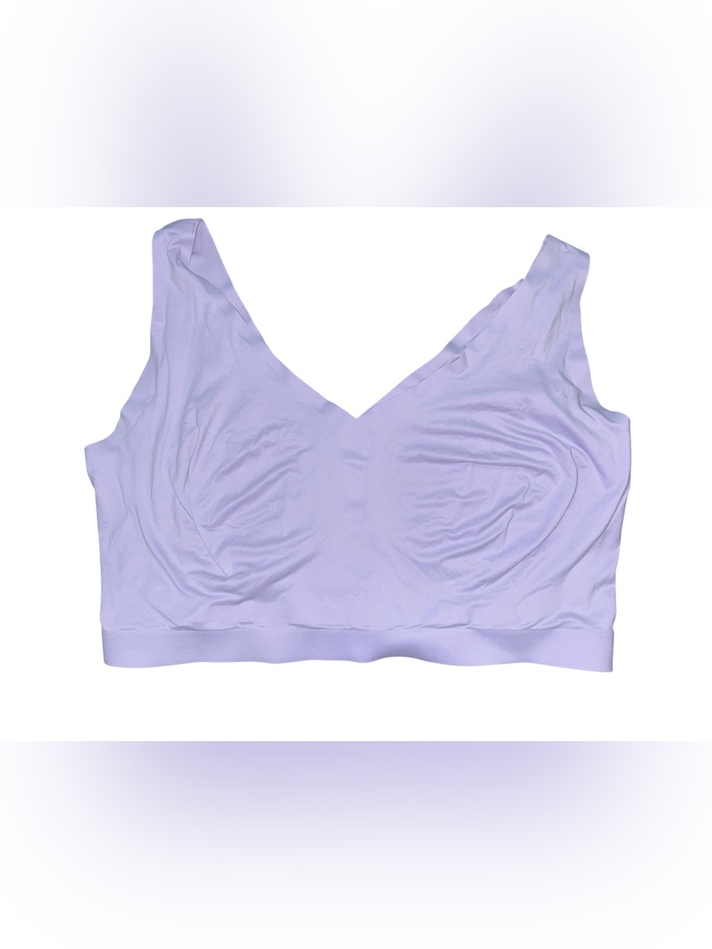 Soma Wireless V-Neck Bralette in Light Lavender
